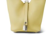 Picotin Lock 18 Jaune Poussin Clemence Palladium Plated X Stamp - Image 3
