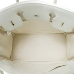 Birkin 30 White Clemence Gold Plated O Square Stamp - Image 2