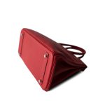 Birkin 30 Verso Rouge Casaque/Rouge H Togo Palladium Plated Y Stamp - Image 13
