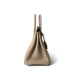 Birkin 25 Trench Togo / Rose Texas Palladium Plated U Stamp - Image 8