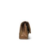 18C Bronze Chevron Calfskin Quilted Classic Flap Medium Aged Gold Hardware - Image 5