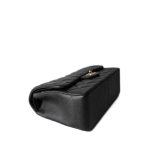 18S Charcoal Caviar Quilted Jumbo Classic Flap Light Gold Hardware - Image 9
