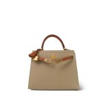 Kelly Sellier 25 Bi-Color Horseshoe (HSS) Trench/Gold Veau Epsom Gold Plated Y Stamp - Image 8