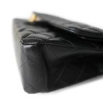 Black Lambskin Quilted Classic Flap Medium GHW - Image 9