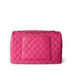 24C Pink Caviar Quilted Maxi Travel Flap Light Gold Hardware - Image 3