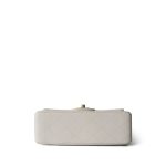 21S White / Ivory Caviar Quilted Mini Top Handle Aged Gold Hardware - Image 7