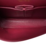 18C Dark Red Glittery Caviar Quilted Medium Classic Flap Aged Gold Hardware - Image 11