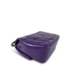 24C Purple Shiny Calfskin Coco Trip Flap Bag Light Gold Hardware - Image 9