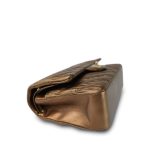 18C Bronze Chevron Calfskin Quilted Classic Flap Medium Aged Gold Hardware - Image 7