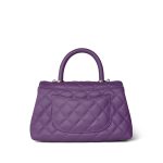 Purple Caviar Quilted Small Coco Handle LGHW - Image 8