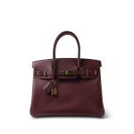Birkin 30 Rouge H Epsom Gold Plated T Stamp