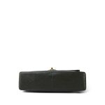 Dark Green/Khaki Lambskin Quilted Border Single Flap Gold Hardware - Image 7