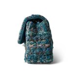 19A Ancient Egypt Turquoise Tweed Quilted Mini Rectangular Flap LGHW - Image 2