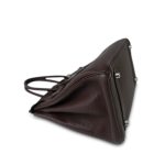 Birkin 30 Chocolate Clemence Palladium Plated [K] Stamp - Image 11