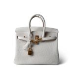Birkin 25 Gris Pale Togo Gold Plated B Stamp - Image 5