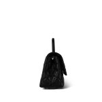 24P Black Caviar Quilted Coco Handle Small Light Gold Hardware - Image 6