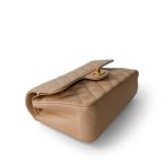 Beige Clair Caviar Quilted Small Classic Flap Gold Hardware - Image 11