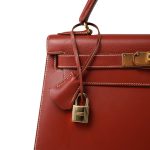 Kelly Sellier 28 Brique Box Calfskin Gold Plated (X) Stamp - Image 13