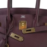 Birkin 30 Bordeaux Veau Togo Gold Plated A Stamp - Image 4