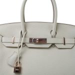 Birkin 30 Craie Togo Rose Gold Plated Y Stamp - Image 3