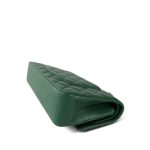 19B Dark Green Lambskin Quilted Medium Classic Flap Silver Hardware - Image 11