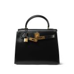 Vintage Kelly Sellier 28 Black Box Calfskin Gold Plated (Y) Stamp - Image 11