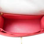 Kelly 25 Sellier Bi-Color Horseshoe (HSS) Craie/Rose Jaipur Epsom Gold Plated A Stamp - Image 9
