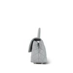 24P Grey Caviar Quilted Small Coco Handle LGHW - Image 5