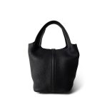 Picotin 18 Lock Bag Noir Taurillon Clemence Gold Plated Z Stamp - Image 5