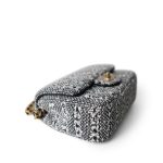 24P Black White Silver Tweed Quilted Pearl Aged Gold Hardware - Image 8