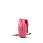 22S Pink Lambskin Quilted Large Heart Bag Light Gold Hardware - Image 9