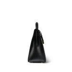 Kelly 32 Black Box Calfskin Gold Plated U Circle Stamp - Image 12