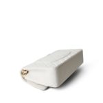 White Lambskin Quilted Classic Flap Medium Gold Hardware - Image 9