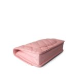 19S Iridescent Pink Caviar Quilted Wallet on Chain WOC - Image 11