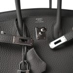 SOLD Birkin 25 Etain Togo Palladium Plated U Stamp - Image 9