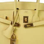 Birkin 25 Jaune Poussin Togo Gold Plated Z Stamp - Image 3