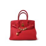 Birkin 30 Rouge de Coeur Veau Togo Gold Plated D Stamp - Image 17