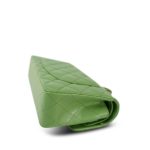 23C Green Caviar Quilted Classic Flap Small LGHW - Image 5