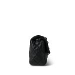 Black Lambskin Quilted Lady Bug Mini Rectangular Flap Silver Hardware - Image 5