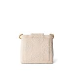 Ivory Canvas Camellia Bucket Bag Gold Hardware - Image 4