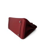 Birkin 25 Rouge Grenat Togo Palladium Plated D Stamp - Image 9