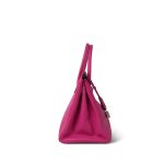 Birkin 30 (Candy Model) Rose Tyrien / Rubis Veau Epsom Leather Palladium Plated P Square Stamp - Image 12