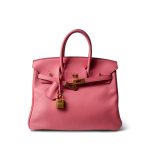 Birkin 25 Rose Azalee Swift Gold Plated A Stamp - Image 11