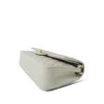 24S Light Grey Caviar Quilted Classic Flap Medium LGHW - Image 6