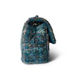 19A Ancient Egypt Turquoise Tweed Quilted Mini Rectangular Flap LGHW - Image 4