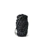 24B Black Floral Denim Quilted Mini 22 Bag - Image 4