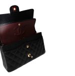 Black Caviar Quilted Classic Flap Medium Gold Hardware - Image 11
