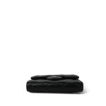 Black Lambskin Quilted Classic Small Flap Wallet Silver Hardware - Image 3