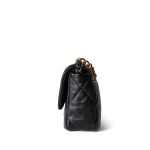 23S Black Lambskin Quilted 19 Flap Small Mixed Hardware - Image 4