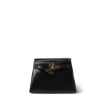 Mini Kelly Sellier 20 Black Box Calfskin Gold Plated M Circle Stamp - Image 4